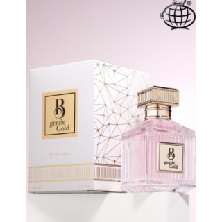 Fragrance World B Gentle Gold EDP 100 ml — toote vaade; täiskompositsioon; valgel taustal; lähim kadreering