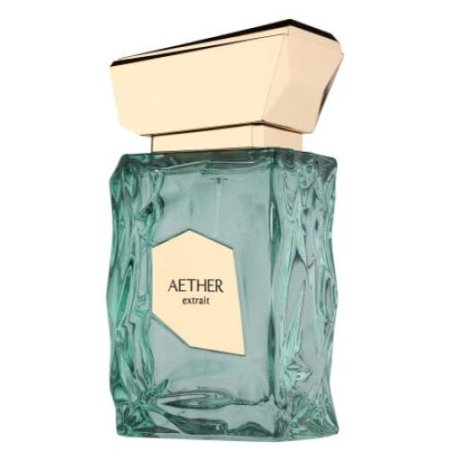 Fragrance World Aether Extrait Extrait de Parfum 100 ml — товар и упаковка; крупный план; на белом фоне; самый широкий кадр