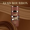 Lattafa Perfume Asad Bourbon EDP 100 ml — изображение товара; крупный план; на тёмном фоне