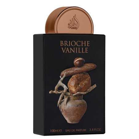 Lattafa Perfume Pride Brioche Vanille EDP 100 ml — produkt a balení; detail; na bílém pozadí