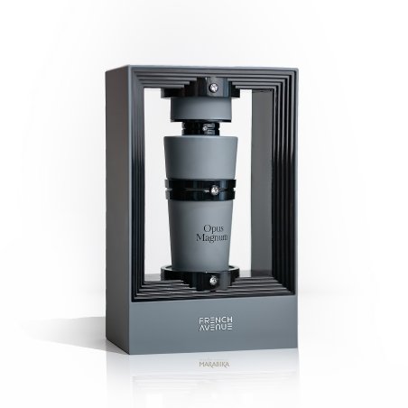 Fragrance World Opus Magnum Extrait de Parfum 100 ml — toote vaade; täiskompositsioon; valgel taustal; lähim kadreering