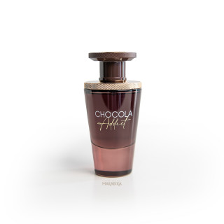 Fragrance World Chocola Addict EDP 100 ml — productweergave; ruime compositie; op een witte achtergrond