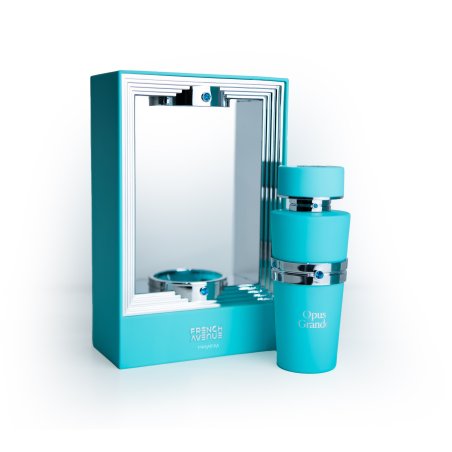 Fragrance World Opus Grande Extrait de Parfum 100 ml — toote vaade; täiskompositsioon; valgel taustal; keskmine kadreering