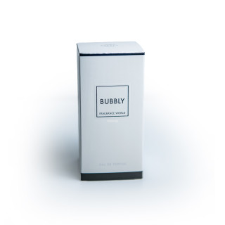 Fragrance World Bubbly EDP 100 ml — товар и упаковка; полная композиция; на белом фоне; самый широкий кадр