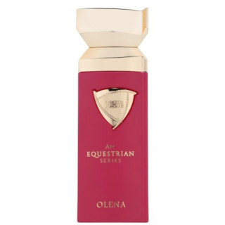 Fragrance World An Equestrian Series Olena EDP 100 ml — producto y embalaje; primer plano; sobre fondo blanco