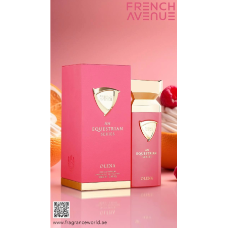 An Equestrian Series Olena EDP 100 ml — embalaje del producto; primer plano; sobre fondo blanco; encuadre más cercano