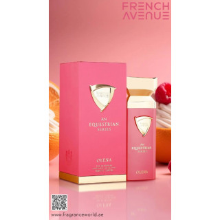 An Equestrian Series Olena EDP 100 ml — embalaje del producto; primer plano; sobre fondo blanco; encuadre más cercano