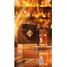 Fragrance World Royal Blend Bourbon EDP 100 ml — productverpakking; zeer nabije close-up; op een tafel