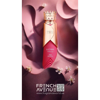 Fragrance World Sultana The Joyful EDP 80 ml — pohled na produkt; velmi detailní záběr; na bílém pozadí