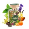Al Haramain Green Dubai Extrait Extrait de Parfum 100 ml — продукт в стилизирана композиция; близък план; на бял фон