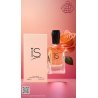 Fragrance World IS EDP 75 ml — товар в стилизованной композиции; очень крупный план; с цветами; самый широкий кадр