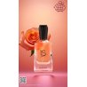 Fragrance World IS EDP 75 ml — товар в стилизованной композиции; очень крупный план; с цветами; самый близкий кадр