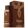 Fragrance World Vulcan Sable EDP 100 ml — produktvisning; svært tett nærbilde; på lys bakgrunn