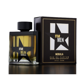 Fragrance World Star Men Nebula EDP 100 ml — изображение товара; очень крупный план; на белом фоне