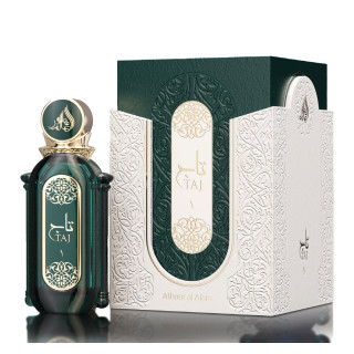 Fragrance World Taj 1 Athoor Al Alam EDP 90 ml — изображение товара; очень крупный план; на светлом фоне