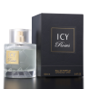 Fragrance World Icy Roses EDP 100 ml — producto y embalaje; primerísimo plano; sobre fondo claro