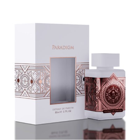 Fragrance World Paradigm Extrait de Parfum 80 ml — упаковка товара; крупный план; на белом фоне