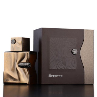 Fragrance World Spectre EDP 80 ml — toote pakend; väga lähivõte; tumedal taustal
