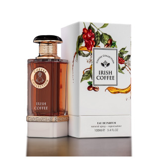Fragrance World Irish Coffee EDP 100 ml — товар и упаковка; крупный план; на белом фоне