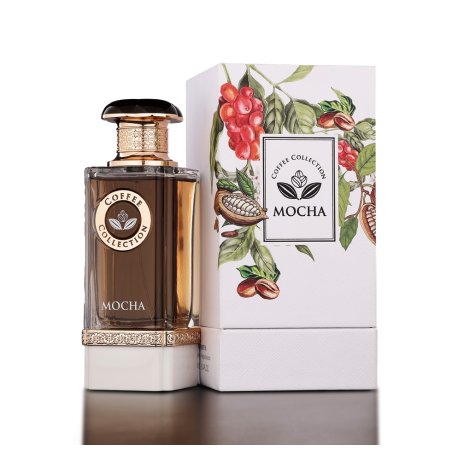 Fragrance World Mocha EDP 100 ml — товар и упаковка; крупный план; на белом фоне
