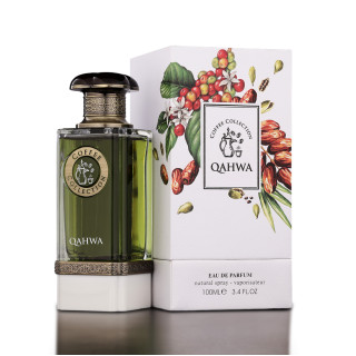Fragrance World Qahwa EDP 100 ml — produkt a balení; detail; na bílém pozadí