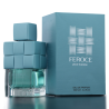 Fragrance World Feroce Pour Homme EDP 100 ml — produkta iepakojums; tuvplāns; uz tumša fona