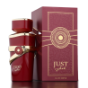 Fragrance World Just Anabi EDP 100 ml — embalaje del producto; primerísimo plano; sobre fondo oscuro