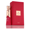 Fragrance World Sultana The Joyful EDP 80 ml — Produkt und Verpackung; sehr nahe Detailaufnahme; auf hellem Hintergrund
