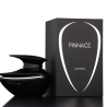 Fragrance World Pinnace Noir EDP 100 ml — изображение товара; крупный план; на тёмном фоне; самый близкий кадр