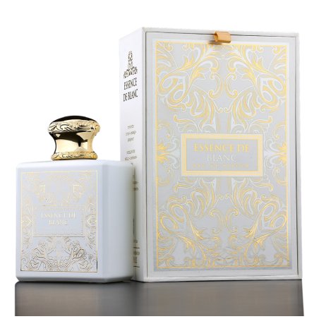 Fragrance World Essence De Blanc EDP 100 ml — изображение товара; очень крупный план; на белом фоне