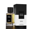 Fragrance World Mystic Leather EDP 100 ml — товар и упаковка; крупный план; на тёмном фоне