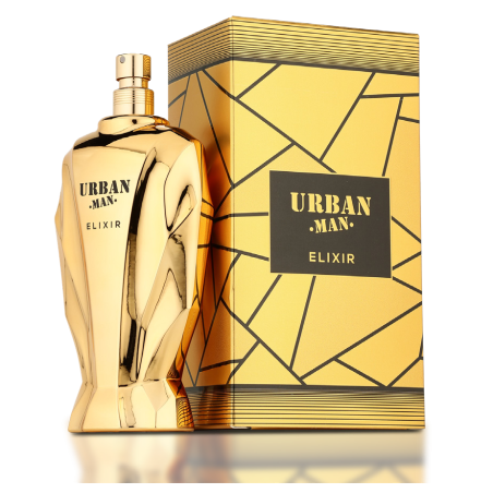 Fragrance World Urban Man Elixir EDP 90 ml — изображение товара; очень крупный план; на светлом фоне