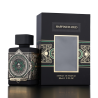 Fragrance World Happiness Oud Extrait de Parfum 80 ml — упаковка товара; очень крупный план; на белом фоне; самый близкий кадр