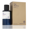 Oud Madness EDP 60 ml — product en verpakking; zeer nabije close-up; op een witte achtergrond; meest nabije kadrering