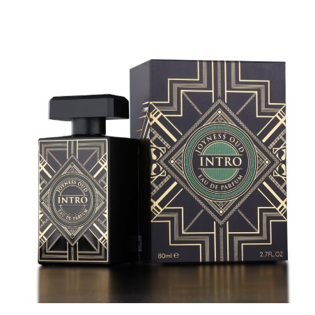 Fragrance World Intro Joyness EDP 100 ml — упаковка товара; очень крупный план; на белом фоне