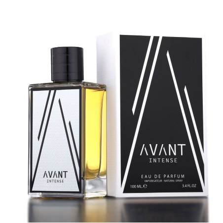 Fragrance World AVANT INTENSE 100 ml — productweergave; close-up; op een witte achtergrond