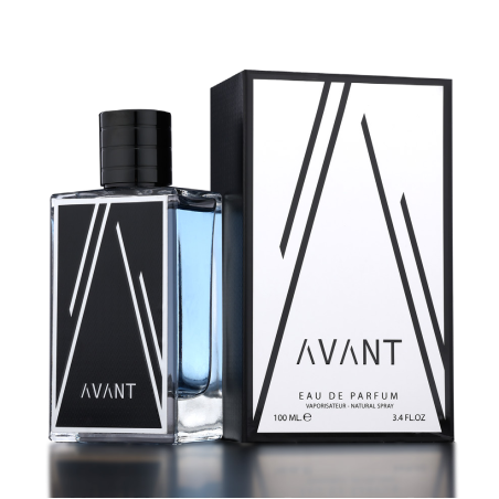 Fragrance World Avant EDP 100 ml — изображение товара; очень крупный план; на тёмном фоне