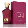Fragrance World Venti Carisma EDP 100 ml — toode ja pakend; väga lähivõte; valgel taustal; lähim kadreering