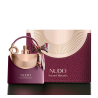 Fragrance World Nudo Sweet Berries EDP 100 ml — produktemballage; meget tæt nærbillede; på lys baggrund