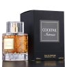 Fragrance World Cocktail Intense EDP 100 ml — tuote ja pakkaus; erittäin tiukka lähikuva; valkoisella taustalla