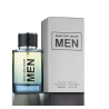 Fragrance World Deux Cent Douze MEN EDP 100 ml — товар и упаковка; очень крупный план; на светлом фоне