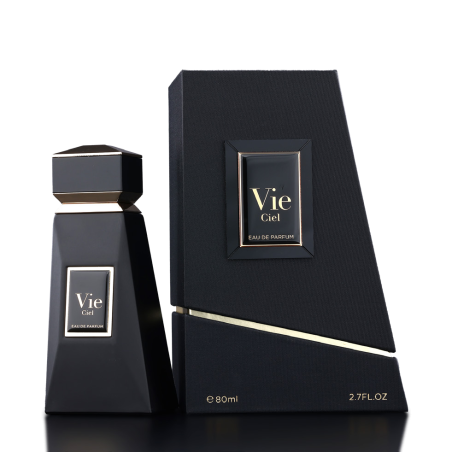 Fragrance World Vie Ciel FA Paris EDP 90 ml — упаковка товара; крупный план; на тёмном фоне