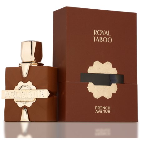 Fragrance World Aromatix Royal Taboo EDP 100 ml — obal produktu; velmi detailní záběr; na bílém pozadí