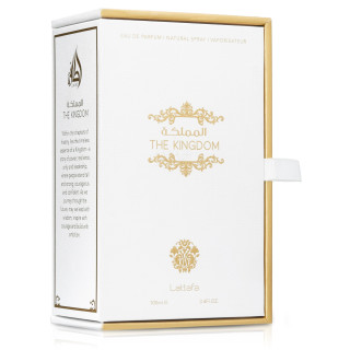 Lattafa Perfume The Kingdom Man EDP 100 ml — изображение товара; крупный план; на белом фоне; самый широкий кадр