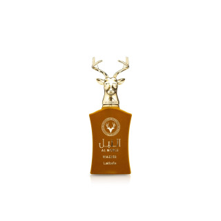 Lattafa Perfume Wazeer Al Noble EDP 100 ml — produkto vaizdas; plati kompozicija; baltame fone
