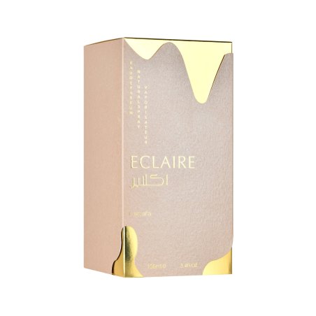 Lattafa Perfume Eclaire EDP 100 ml — toote pakend; täiskompositsioon; valgel taustal