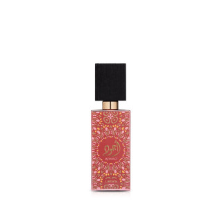 Lattafa Perfume Ajwad Pink To Pink EDP 60 ml — produkto vaizdas; plati kompozicija; baltame fone