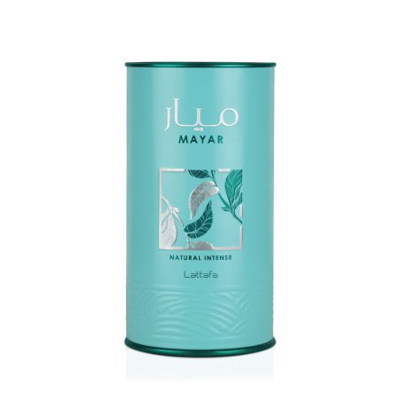 Lattafa Perfume Mayar Natural Intense EDP 100 ml — изображение товара; полная композиция; на белом фоне; самый близкий кадр