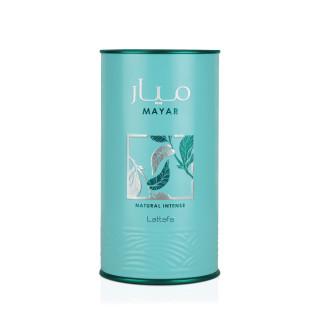 Lattafa Perfume Mayar Natural Intense EDP 100 ml — изображение товара; полная композиция; на белом фоне; самый близкий кадр