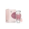Lattafa Perfume Mohra Silky Rose EDP 100 ml — tuote ja pakkaus; koko sommitelma; valkoisella taustalla; väljin rajaus